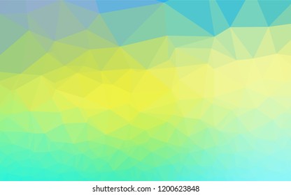 Light Blue, Yellow vector low poly layout. Creative illustration in halftone style with gradient. The completely new template can be used for your brand book.