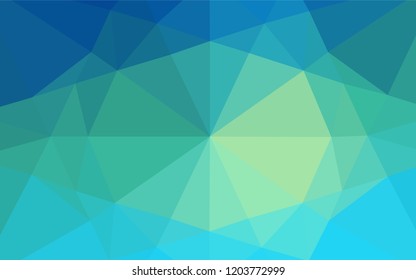 Light Blue, Yellow vector low poly texture. Triangular geometric sample with gradient.  The polygonal design can be used for your web site.
