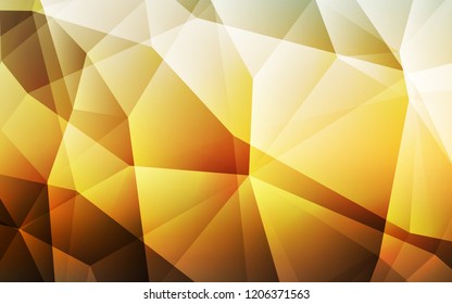 Light Blue, Yellow vector low poly cover. Triangular geometric sample with gradient.  New template for your brand book.