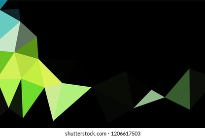 Light Blue, Yellow vector low poly cover. Geometric illustration in Origami style with gradient.  A new texture for your design.