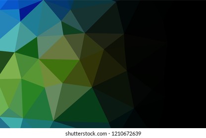Light Blue, Yellow vector low poly cover. Creative geometric illustration in Origami style with gradient. The best triangular design for your business.