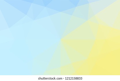 Light Blue, Yellow vector low poly cover. Creative geometric illustration in Origami style with gradient. The elegant pattern can be used as part of a brand book.