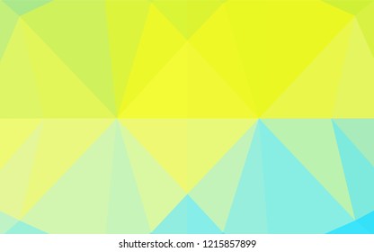 Light Blue, Yellow vector low poly layout. Shining illustration, which consist of triangles. A completely new design for your business.