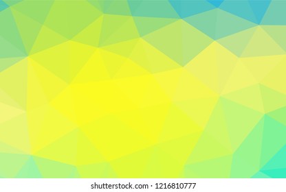 Light Blue, Yellow vector low poly layout. A sample with polygonal shapes. The best triangular design for your business.