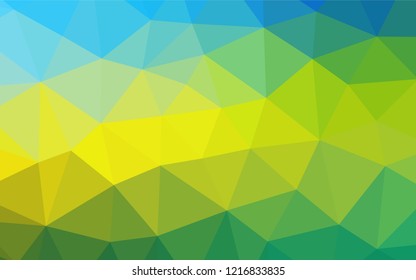 Light Blue, Yellow vector low poly cover. Glitter abstract illustration with an elegant design. A new texture for your design.