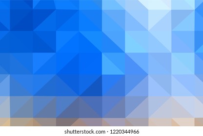 Light Blue, Yellow vector low poly cover. Glitter abstract illustration with an elegant triangles. New template for your brand book.