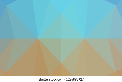 Light Blue, Yellow vector low poly cover. A sample with polygonal shapes. The elegant pattern can be used as part of a brand book.