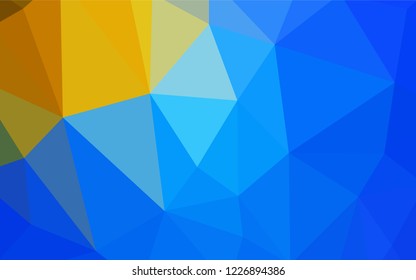 Light Blue, Yellow vector low poly texture. Shining colorful illustration with triangles. Pattern for a brand book's backdrop.