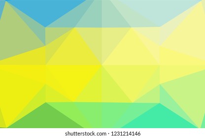 Light Blue, Yellow vector low poly layout. A sample with polygonal shapes. Brand new style for your business design.