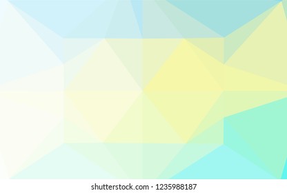 Light Blue, Yellow vector low poly layout. Shining illustration, which consist of triangles. The completely new template can be used for your brand book.