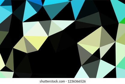 Light Blue, Yellow vector low poly layout. A sample with polygonal shapes. Triangular pattern for your business design.