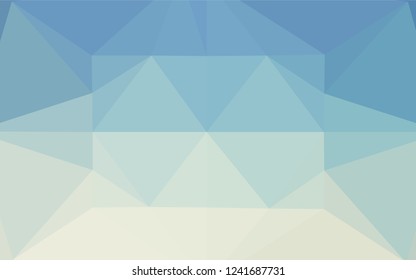 Light Blue, Yellow vector low poly texture. A sample with polygonal shapes. The elegant pattern can be used as part of a brand book.