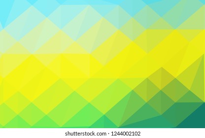 Light Blue, Yellow vector low poly cover. Glitter abstract illustration with an elegant design. Textured pattern for background.