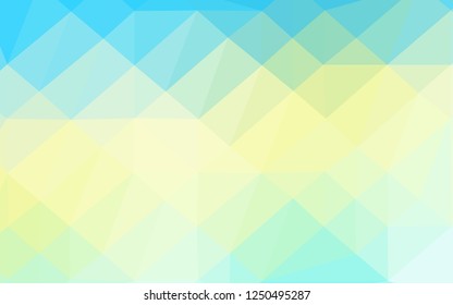 Light Blue, Yellow vector low poly cover. Modern geometrical abstract illustration with gradient. New texture for your design.