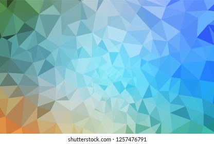 Light Blue, Yellow vector low poly cover. A completely new color illustration in a polygonal style. Completely new template for your banner.