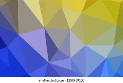Light Blue, Yellow vector low poly layout. Glitter abstract illustration with an elegant triangles. Completely new template for your banner.
