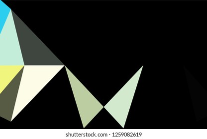 Light Blue, Yellow vector low poly cover. Geometric illustration in Origami style with gradient.  A completely new template for your business design.