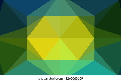 Light Blue, Yellow vector low poly layout. Colorful abstract illustration with gradient. A new texture for your design.