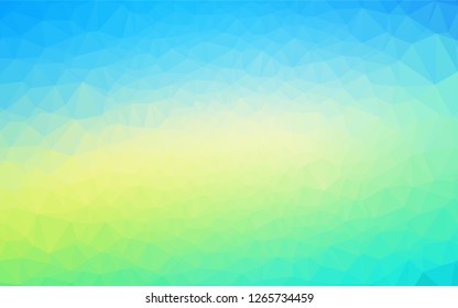 Light Blue, Yellow vector low poly cover. Colorful abstract illustration with gradient. A new texture for your design.