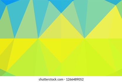 Light Blue, Yellow vector low poly cover. A completely new color illustration in a vague style. The elegant pattern can be used as part of a brand book.