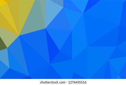 Light Blue, Yellow vector low poly layout. Colorful illustration in polygonal style with gradient. Triangular pattern for your design.