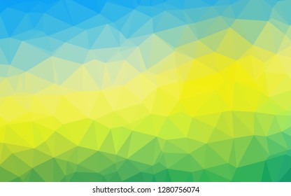 Light Blue, Yellow vector low poly cover. An elegant bright illustration with gradient. Completely new template for your business design.