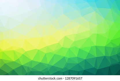 Light Blue, Yellow vector low poly layout. Geometric illustration in Origami style with gradient. Template for a cell phone background.