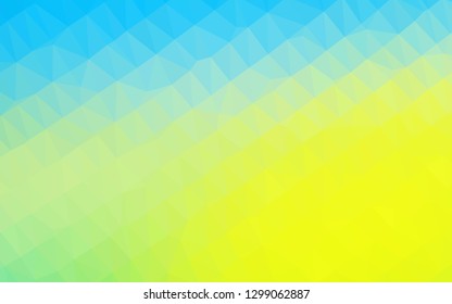 Light Blue, Yellow vector low poly layout. A sample with polygonal shapes. New texture for your design.