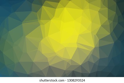 Light Blue, Yellow vector low poly layout. Modern geometrical abstract illustration with gradient. Brand new style for your business design.