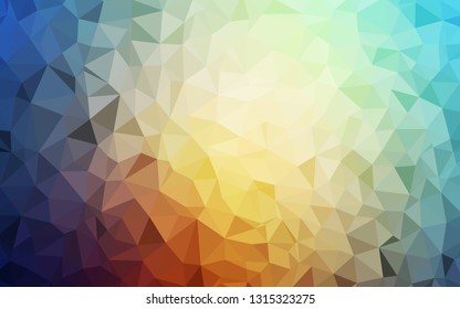 Light Blue, Yellow vector low poly layout. Colorful abstract illustration with triangles. Triangular pattern for your design.