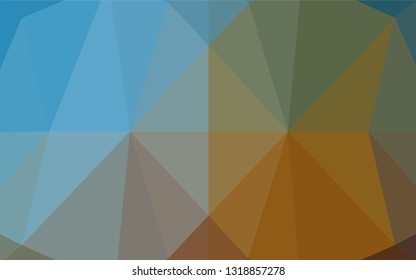 Light Blue, Yellow vector low poly texture. Shining illustration, which consist of triangles. The elegant pattern can be used as part of a brand book.