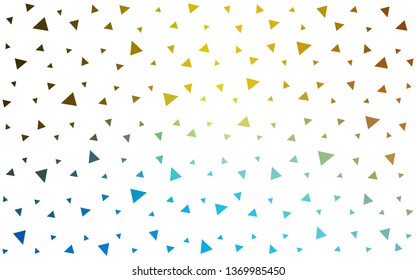 Light Blue, Yellow vector  low poly background. Modern abstract illustration with triangles. Triangular pattern for your design.
