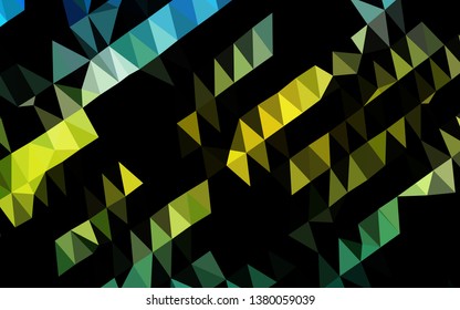 Light Blue, Yellow vector low poly texture. A completely new color illustration in a vague style. Brand new style for your business design.
