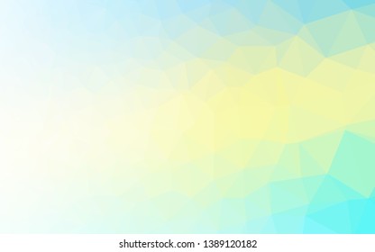 Light Blue, Yellow vector low poly texture. Creative illustration in halftone style with gradient. The best triangular design for your business.