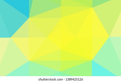 Light Blue, Yellow vector low poly texture. Modern geometrical abstract illustration with gradient. Template for your brand book.