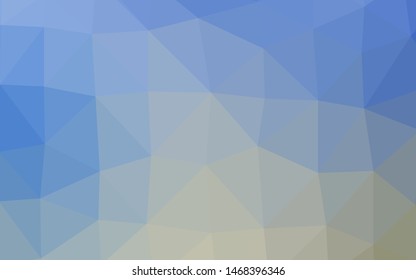 Light Blue, Yellow vector low poly texture. Creative illustration in halftone style with gradient. Textured pattern for background.
