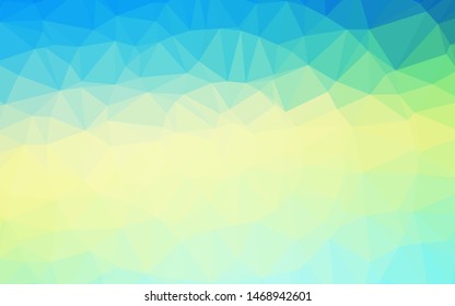 Light Blue, Yellow vector low poly layout. Colorful illustration in Origami style with gradient.  Template for a cell phone background.