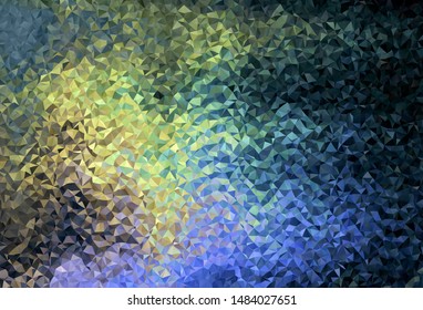Light Blue, Yellow vector low poly layout. Elegant bright polygonal illustration with gradient. Triangular pattern for your design.