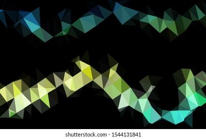 Light Blue, Yellow vector low poly cover. Colorful illustration in Origami style with gradient.  Textured pattern for background.