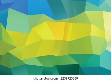Light Blue, Yellow vector low poly layout. Creative illustration in halftone style with gradient. Completely new design for your business.
