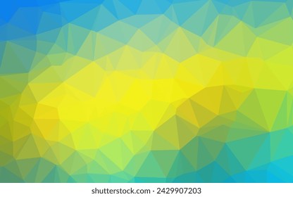 Light Blue, Yellow vector low poly cover. Glitter abstract illustration with an elegant design. Brand new design for your business.