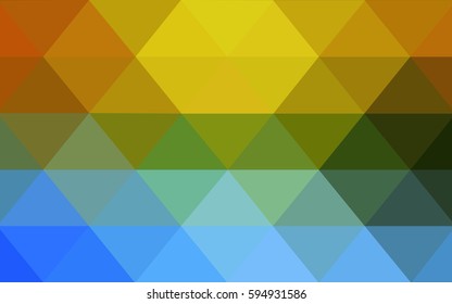 Light Blue, Yellow vector Low poly crystal background. Polygon design pattern. Low poly illustration, low polygon background.