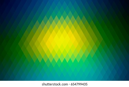 Light Blue, Yellow vector low poly background. A sample with a polygonal design. Illustration in polygonal style with repeating squares