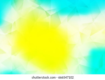 Light Blue, Yellow vector low poly template. Modern geometrical abstract illustration with gradient. Triangular pattern for your business design.