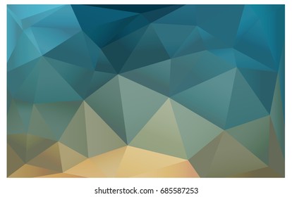 Light Blue, Yellow vector Low poly crystal background. Polygon design pattern. Low poly illustration, low polygon background.