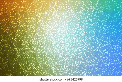 Light Blue, Yellow vector low poly crystal background with snowflakes. Polygon christmas design pattern . Low poly illustration of New Year celebration.