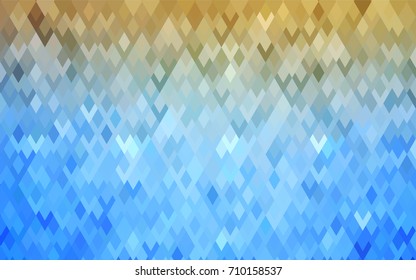 Light Blue, Yellow vector low poly background. A sample with a polygonal design. Illustration in polygonal style with repeating squares