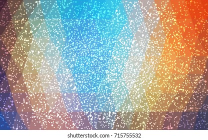 Light Blue, Yellow vector low poly crystal background with snowflakes. Polygon christmas design pattern . Low poly illustration of New Year celebration.