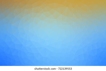 Light Blue, Yellow vector Low poly crystal background. Polygon design pattern. Low poly illustration, low polygon background.
