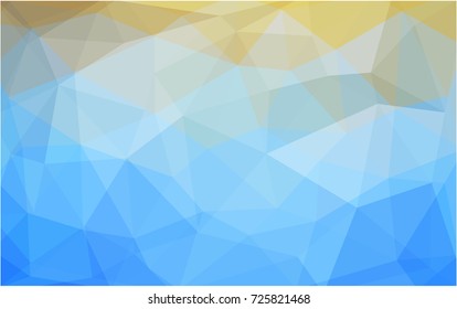 Light Blue, Yellow vector Low poly crystal background. Polygon design pattern. Low poly illustration, low polygon background.